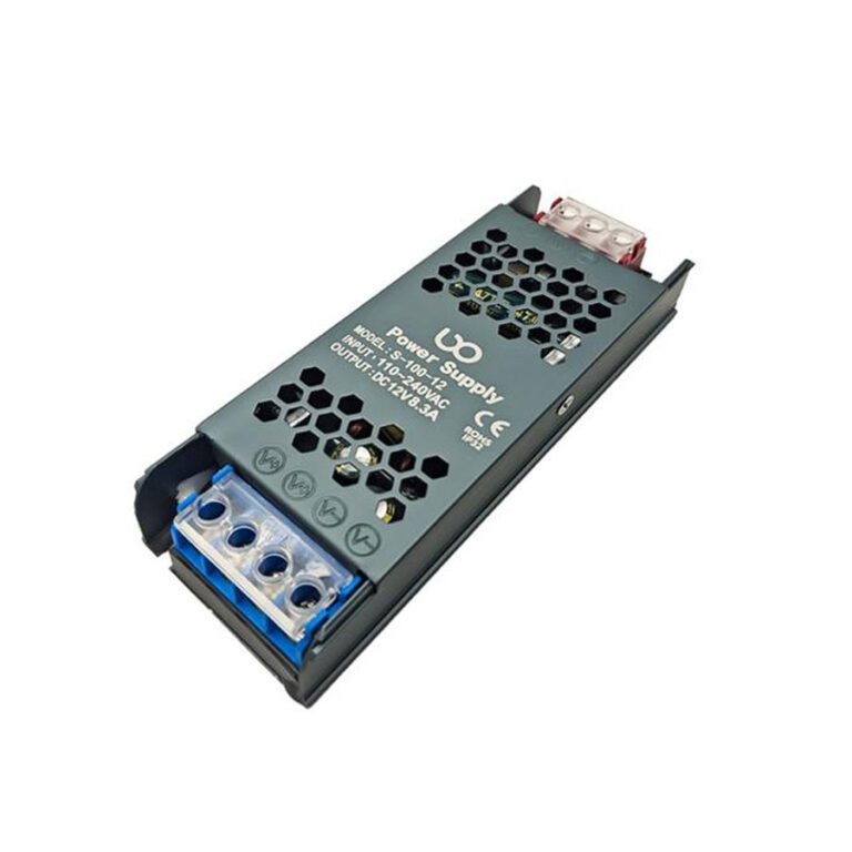 منبع تغذیه سوئیچینگ اسلیم 12 ولت 8.3 آمپر 100W برند LXO